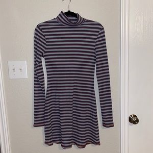 Long Sleeve Turtleneck Mini Dress